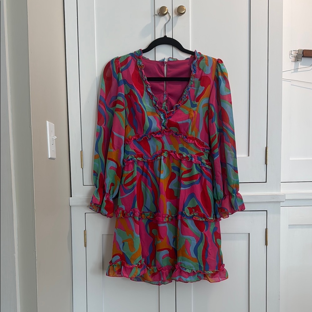 Colorful Long Sleeve Dress